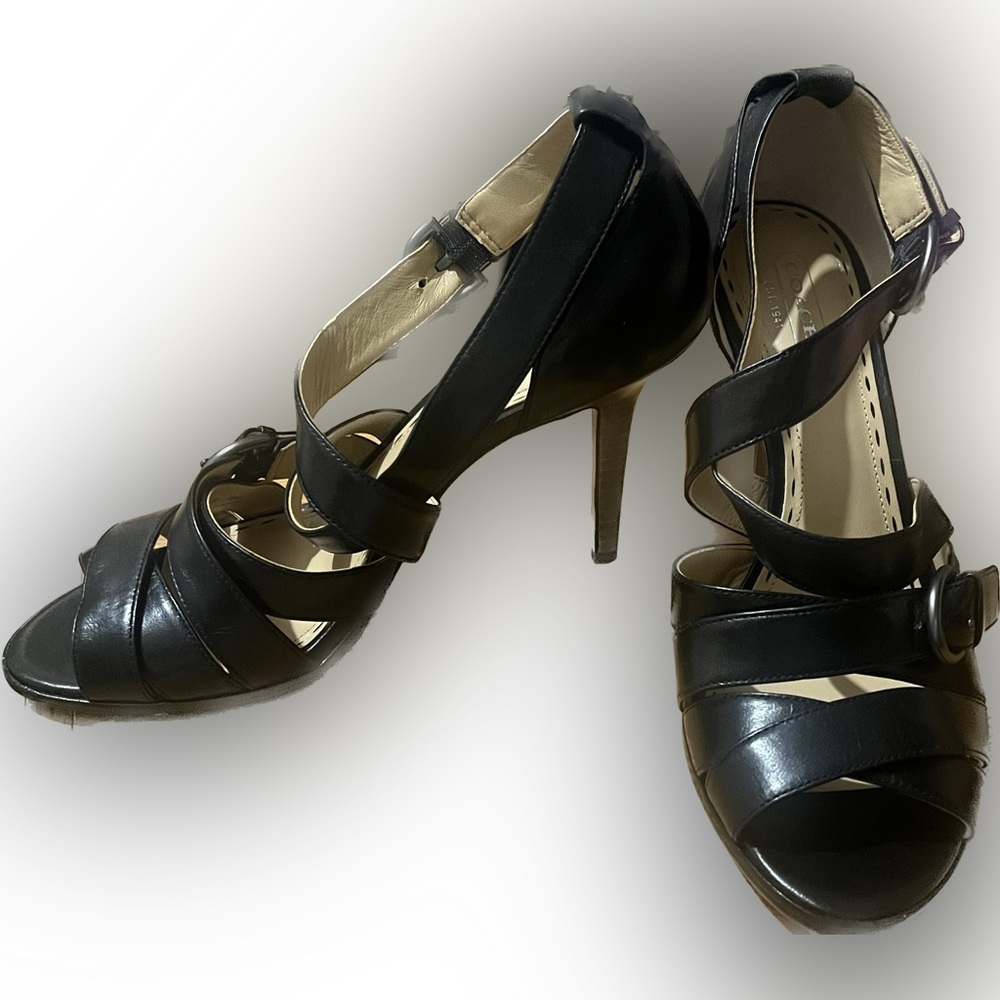 Coach sandals with heel - size 8